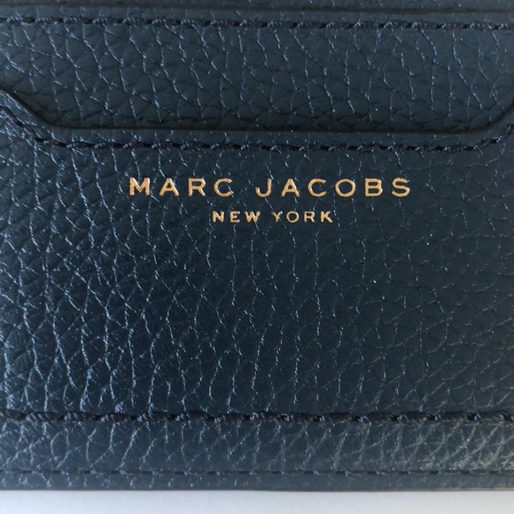 NWT Marc Jacobs Blue Leather Credit Card Holder/Slim Wallet - Picture 2 of 5